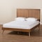 Baxton Studio Amira Mid-Century Modern Transitional Ash Walnut Finished Wood King Size Platform Bed 180-11157-9409-Zoro - alternate 2
